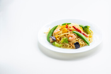 野菜たっぷりペペロンチーノ
