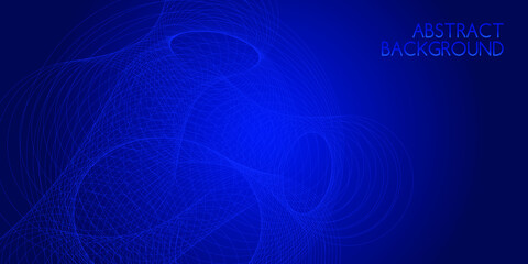 Abstract sound waves of many lines isolated on dark blue backround. Creative vector line backdrop.  