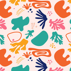 Hand drawn pattern background with abstract shape.