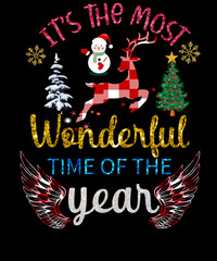 It's the most wonder time of the year Christmas and  new year t-shirt design