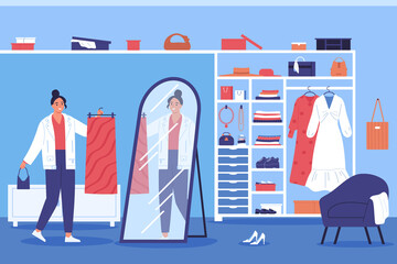 Wardrobe Flat Illustration