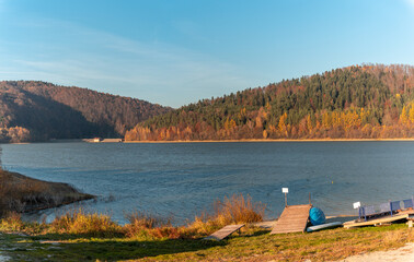 Jesień, jezioro, Klimkówka