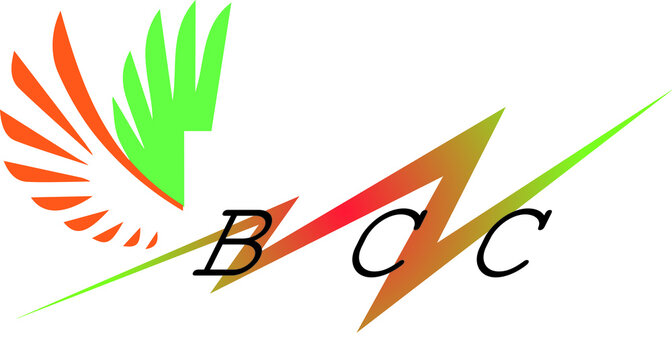 3 letters modern generic swoosh logo bcc