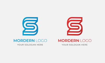 Modern S Letter Logo Design Template,