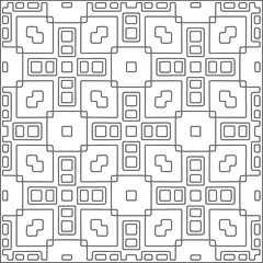  Abstract illustration in Line Art style.Black  pattern for wallpapers and backgrounds. 