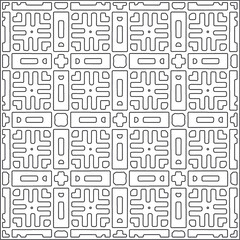  Abstract illustration in Line Art style.Black  pattern for wallpapers and backgrounds. 