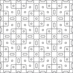  Abstract illustration in Line Art style.Black  pattern for wallpapers and backgrounds. 