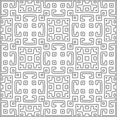  Abstract illustration in Line Art style.Black  pattern for wallpapers and backgrounds. 