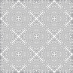  Abstract illustration in Line Art style.Black  pattern for wallpapers and backgrounds. 
