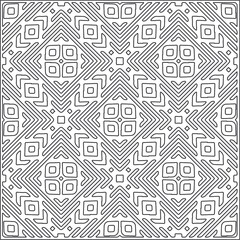  Abstract illustration in Line Art style.Black  pattern for wallpapers and backgrounds. 
