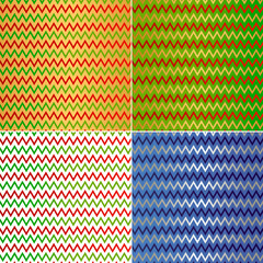 Set of vectors. Christmas pattern. Zigzag