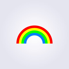 5 color rainbow illustration vector icon logo background template design