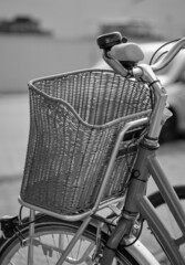 Details von einem Fahrrad. Fahrradvorderteil
