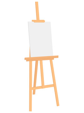 art easel for drawing with canvas. the canvas. easel. painting