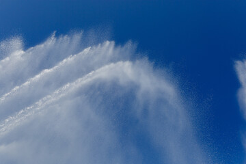 fountain in the blue sky