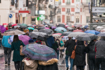 Rainy day in Madrid