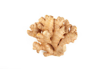 Fresh ginger isolated on a white background