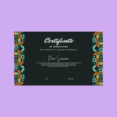 Certificate templates. Modern design diploma or gift certificate. Vector illustrations. flat mosaic