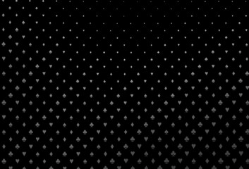 Dark silver, gray vector pattern with symbol of cards.