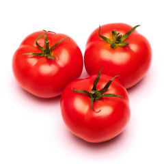 Beautiful fresh red tomato vegetable isolated on white background