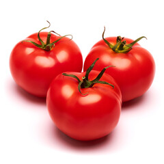 Beautiful fresh red tomato vegetable isolated on white background