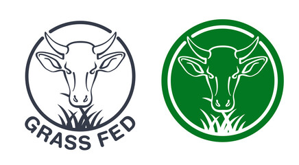 Grass-fed flat label for beef