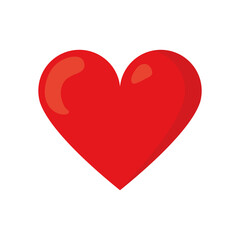 red heart flat icon