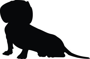 Dachshund Dog Silhouette SVG Dachshund Dog Breed Clipart
