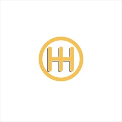 initials h h logo vector template 2d