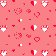 Pattern happy valentine's day, postcard, for gift wrapping