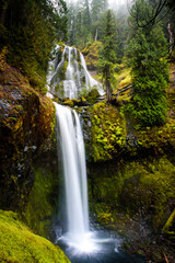 Long exposure of Falls creek falls in Washington state