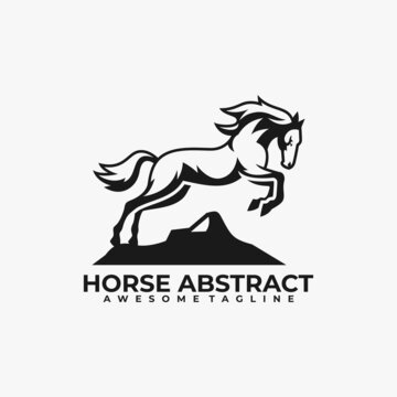 Horse abstract logo design vector