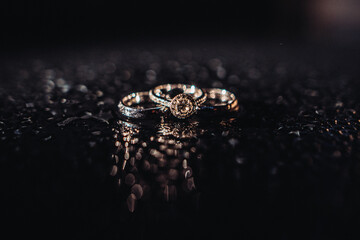 ring with diamonds jewelry wedding  stone gold beauty water