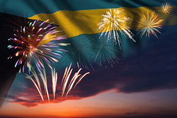 Flag of Bahamas for Independence day