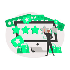 Customer relationship management abstract concept vector illustration. Consumer demand, customer feedback, contact center, retail marketing, user support, market research abstract metaphor.