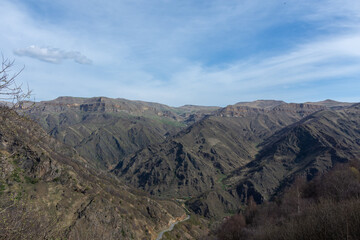 view of the mountains of the north caucasus