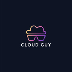 Minimal Cloud Logo with Gradient
