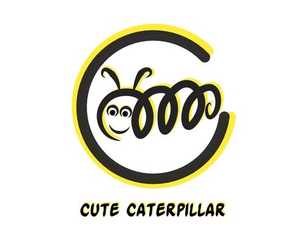 Caterpillar logo. Caterpillar icon. creative line design. Vector design illustration.
