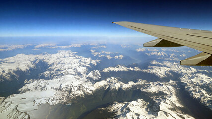 Flying high over Canadian Rockies