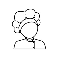 Chef hat icon flat design