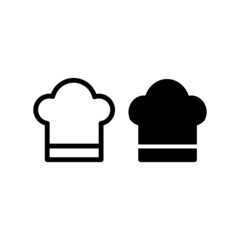 Chef hat icon flat design