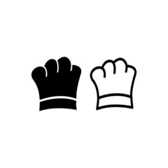 Chef hat icon flat design