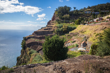 buildings and gardens on the slope