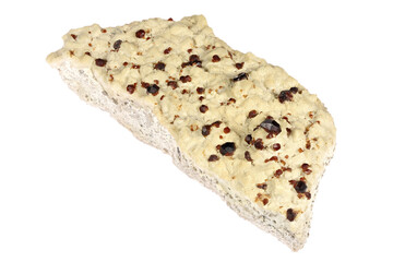 garnet on matrix from Lenchang Mine, Guangdong, China isolated on white background