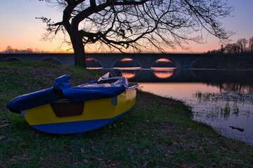 sunset on the river