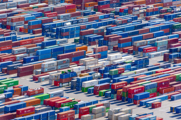 Stacks of Containers, in Barcelona's port