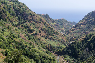 Fototapeta na wymiar The beautiful mountains in Madeira island.