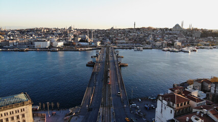 Sunset over the Galata Bridge