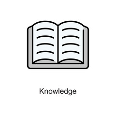Knowledge vector fill outline Icon. Pixel Perfect. For Mobile and Web. stock illustration