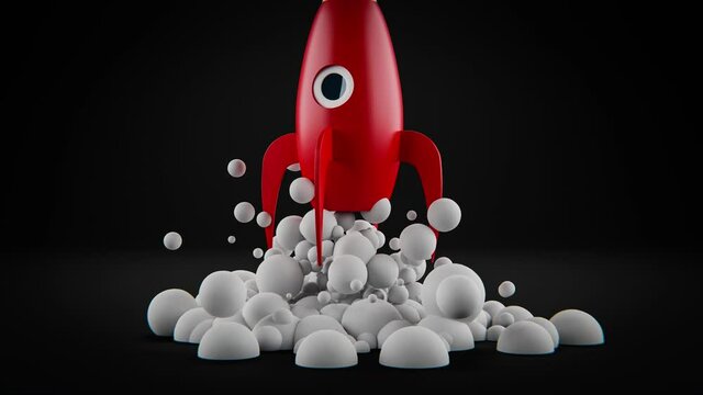 Thema Start-Up - Rakete beim Start